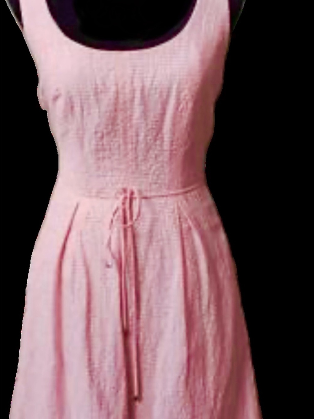 Pappagallo Soft Pink Sleeveless Tie-Waist Dress